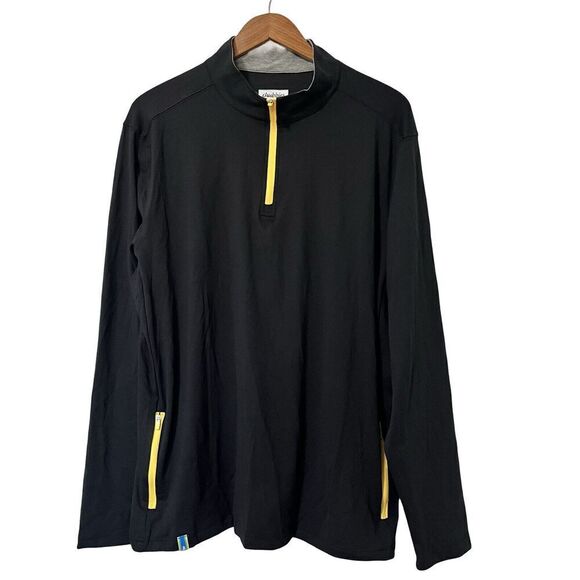 Chubbies Obsidian Momentum 1/4 Zip Pullover Shirt Size XL Black Athletic Men's - Picture 1 of 8